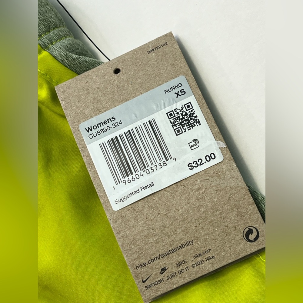 Nike Women's Dri-fit Tempo Track 3.5 Shorts in Bright Cactus Size: XS - NWT - Picture 6 of 11